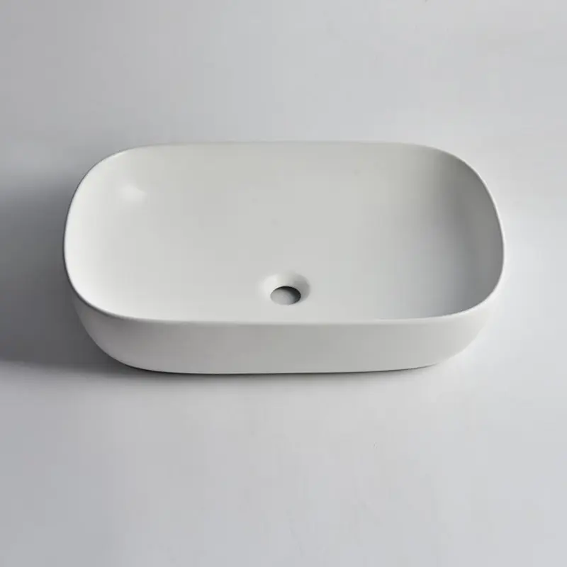 [41703] 610*400*150mm Matte White Above Counter Basin(32mm Nonoverflow)