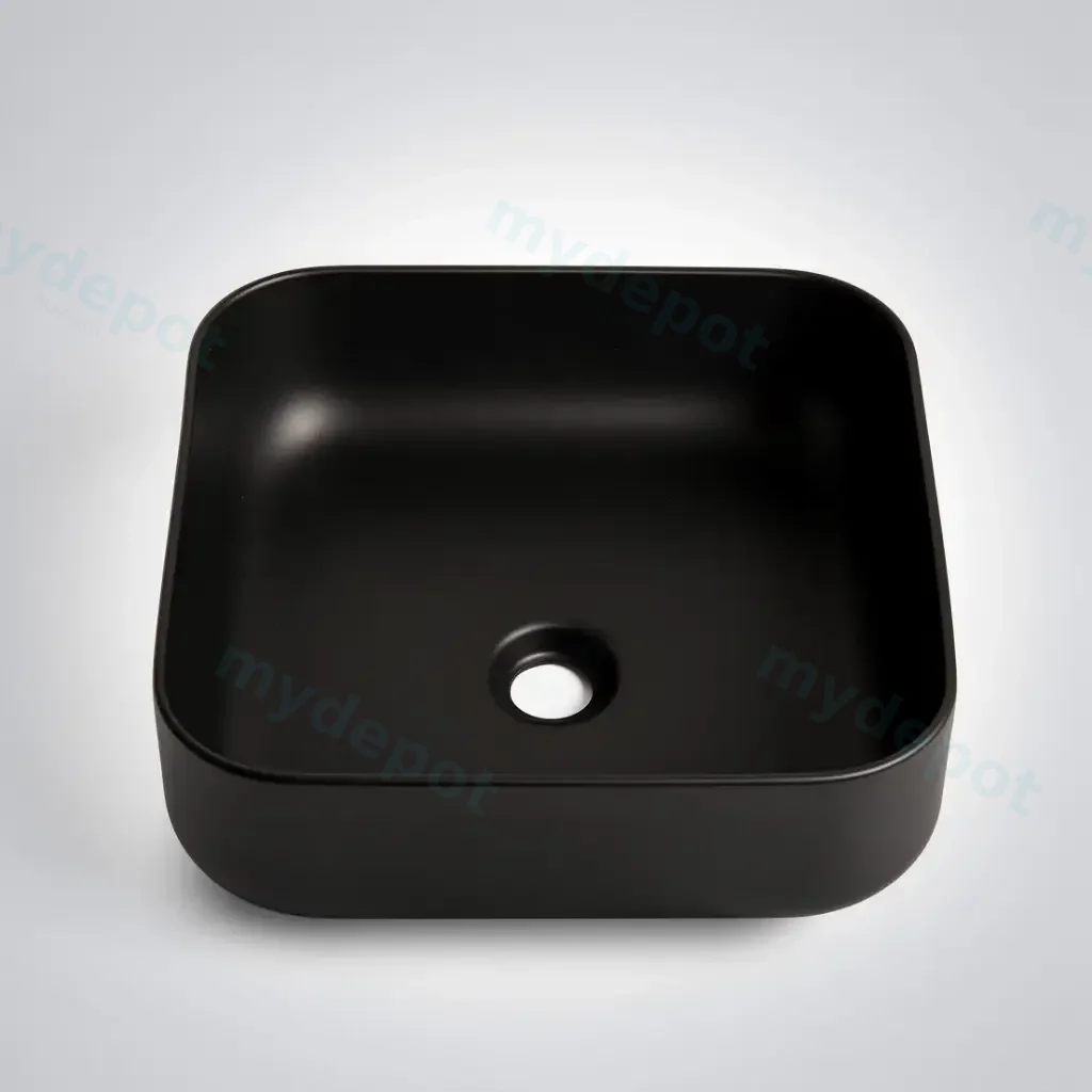 [41714] 385*385*140mm Matte White Above Counter Basin(32mm Nonoverflow)