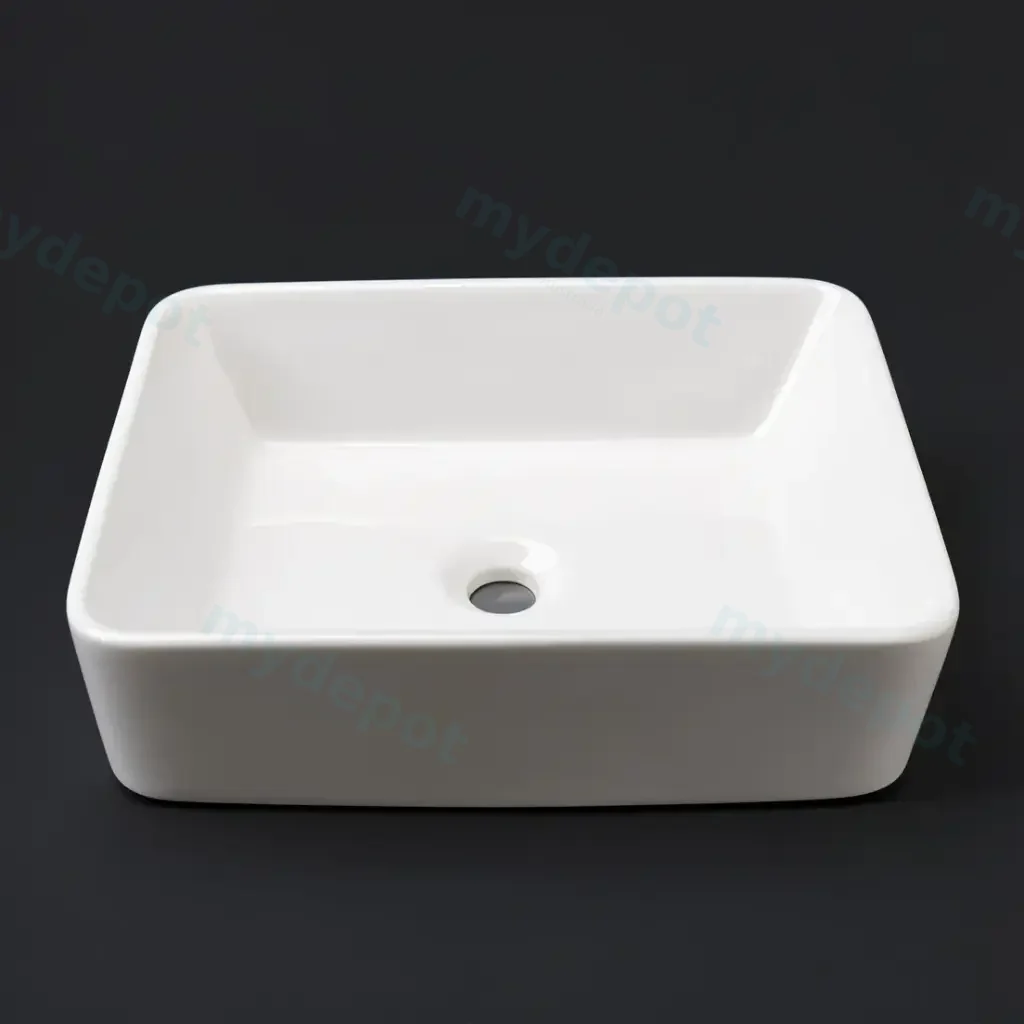480*370*130mm Gloss White Above Counter Basin(32mm Nonoverflow)