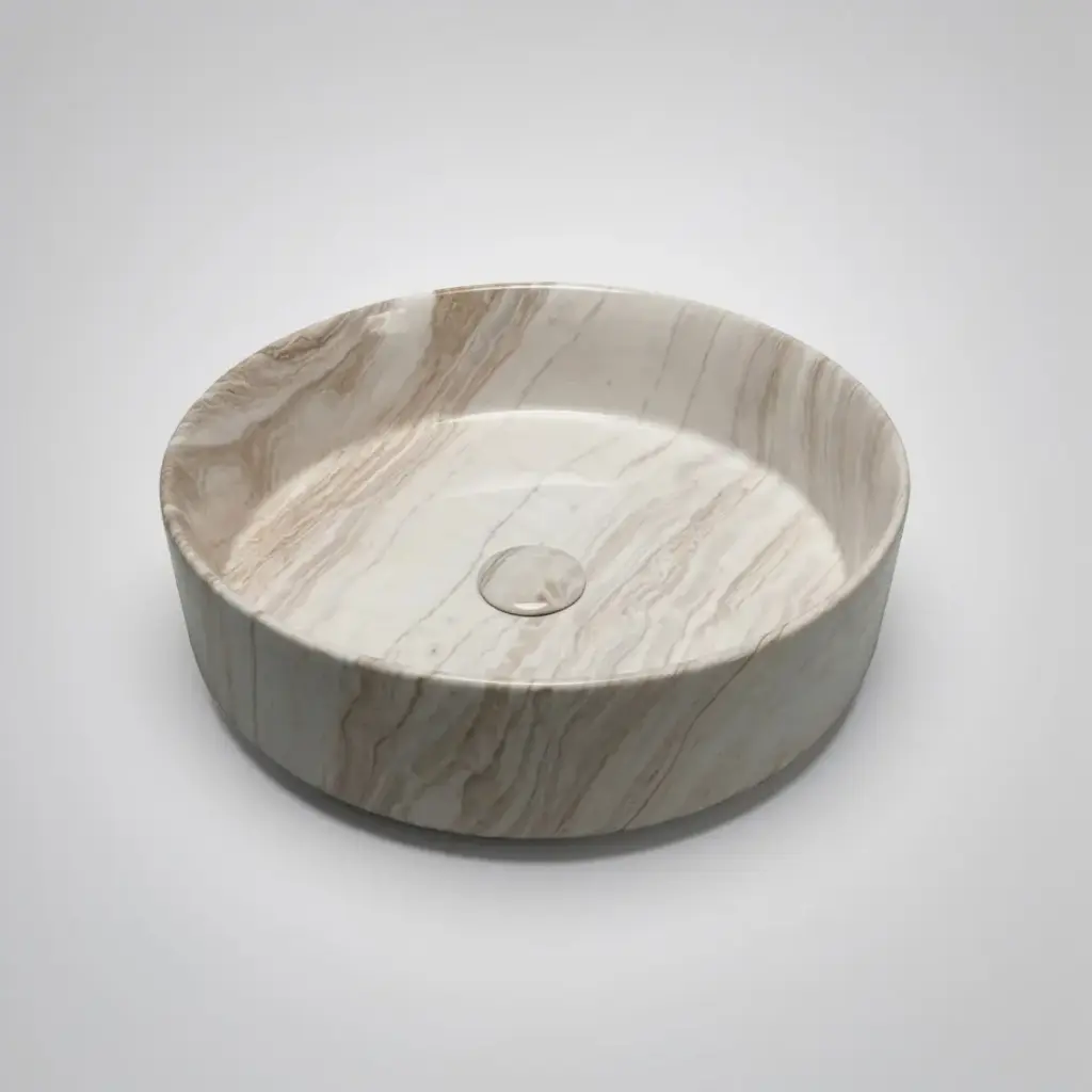 [41723] 400*400*130mm Gloss Stone Marble Above Counter Basin(32mm Nonoverflow)