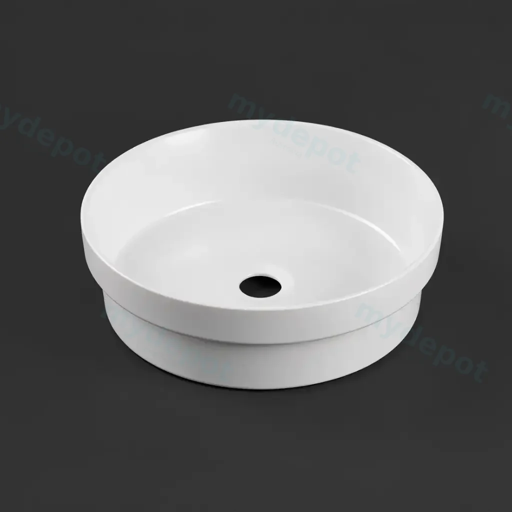 [41730] 400*400*145mm Gloss White Insert Basin(32mm Nonoverflow)