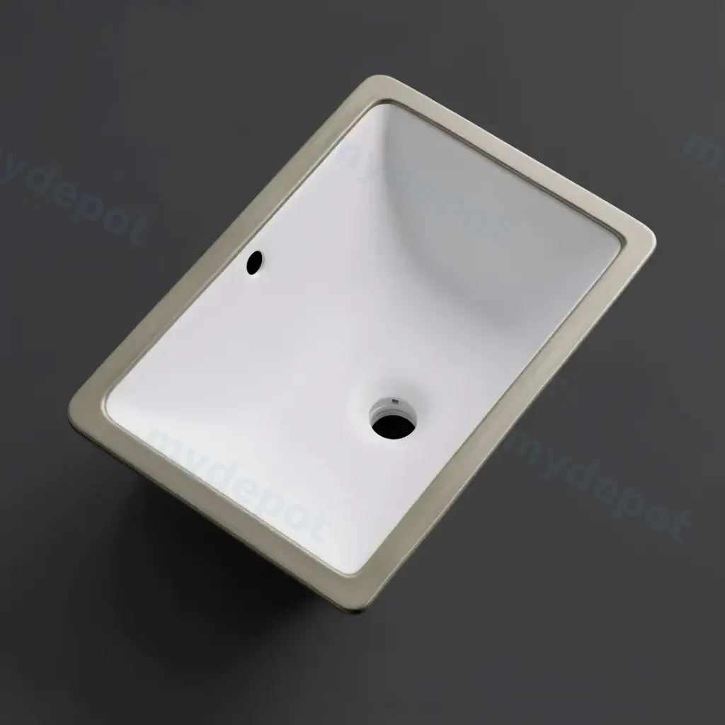 [41734] 465*335*180mm Matte White Undermount Basin(32mm Overflow)