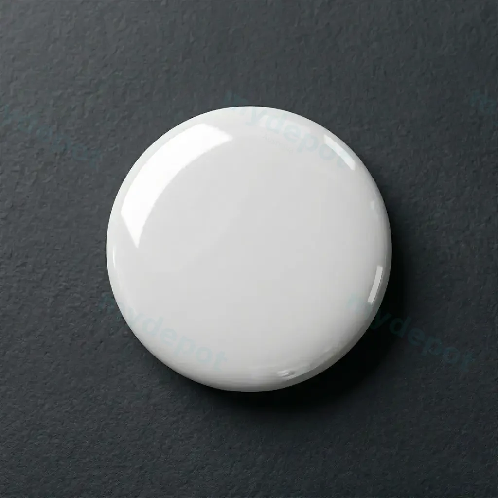 Gloss White Ceramic Cap For Pop-up Waste
