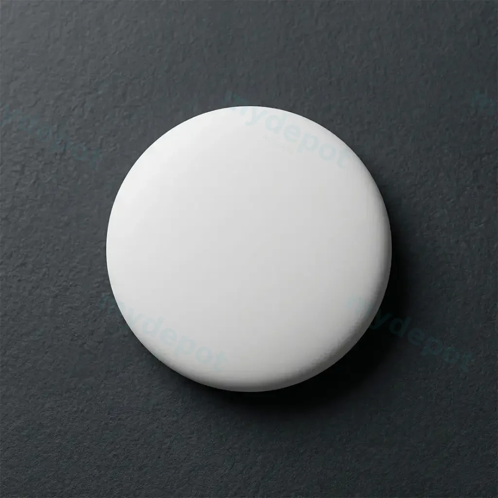 [41738] Matte White Ceramic Cap For Pop-up Waste