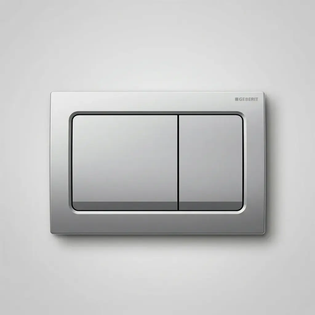 Geberit Alpha01 Square Button Matt Chrome