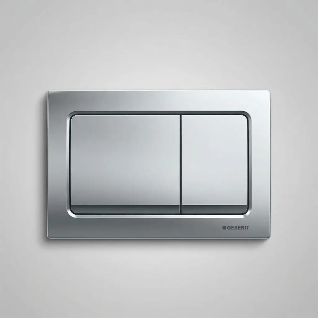 Geberit Alpha01 Square Button Bright Chrome