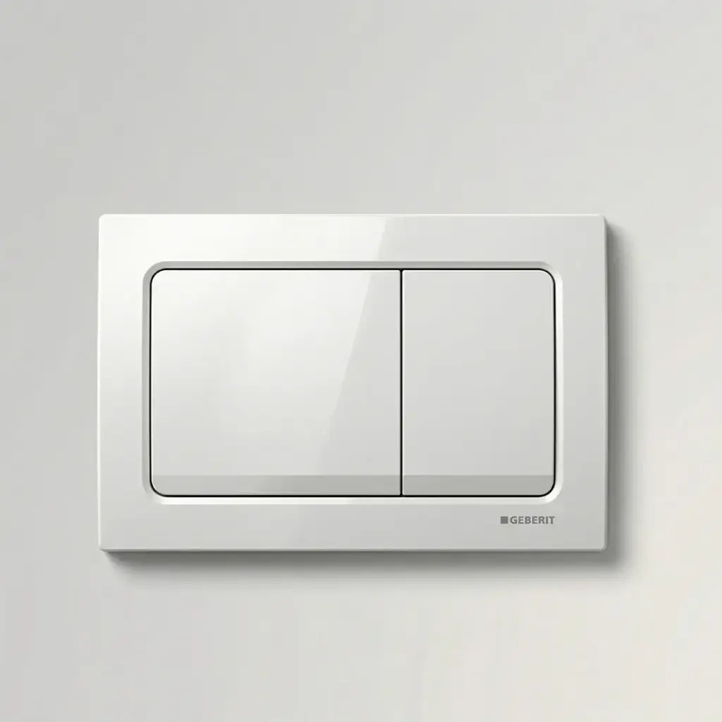 Geberit Alpha01 Square Button White