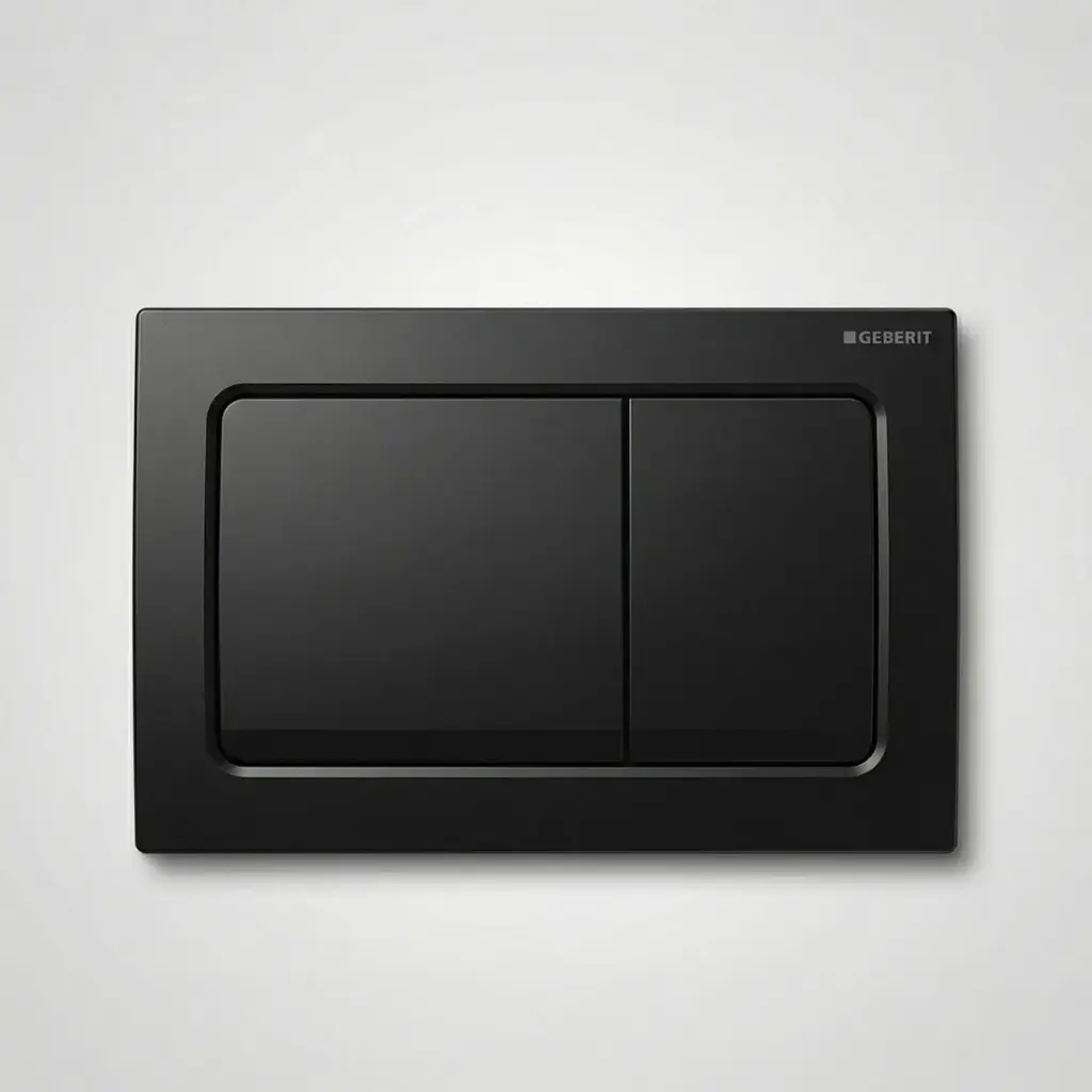 Geberit Alpha01 Square Button Matt Black