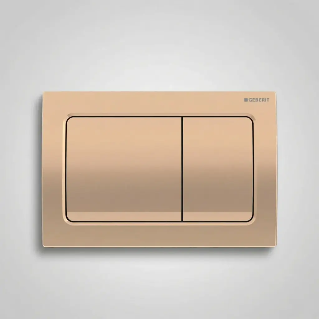 Geberit Alpha01 Square Button Red Gold