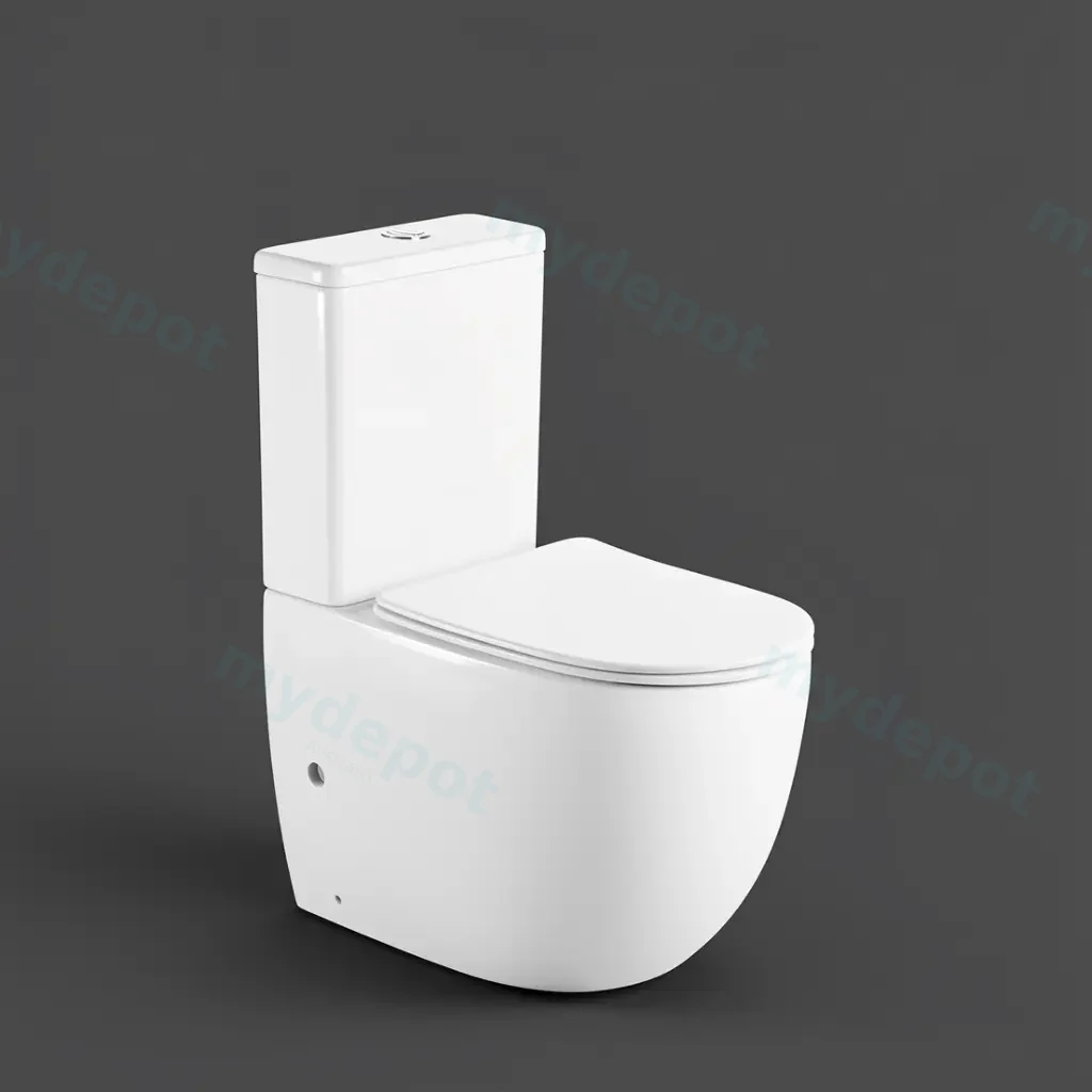 [50802] Cera Gloss White Back To Wall Toilet Suite