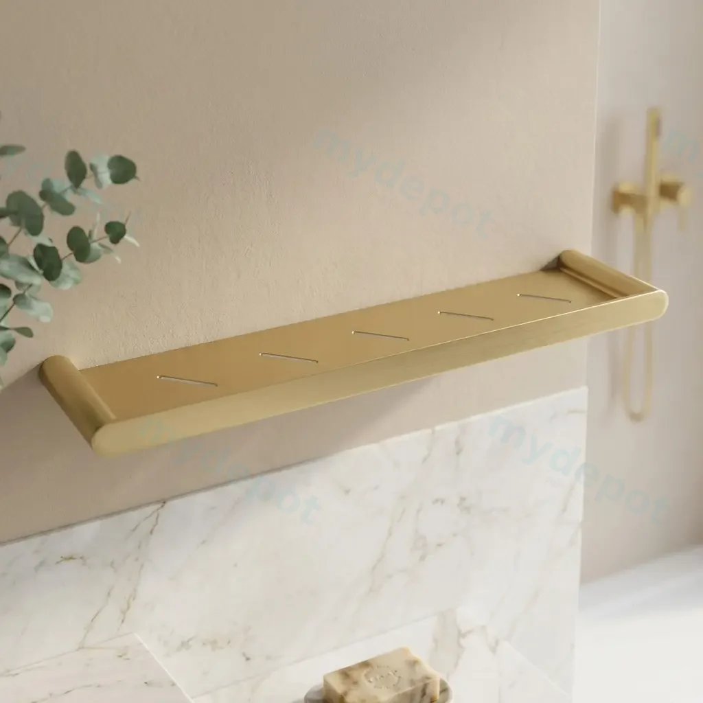 [41765] RUSHY Series Brushed Brass Stainless Steel Shelf