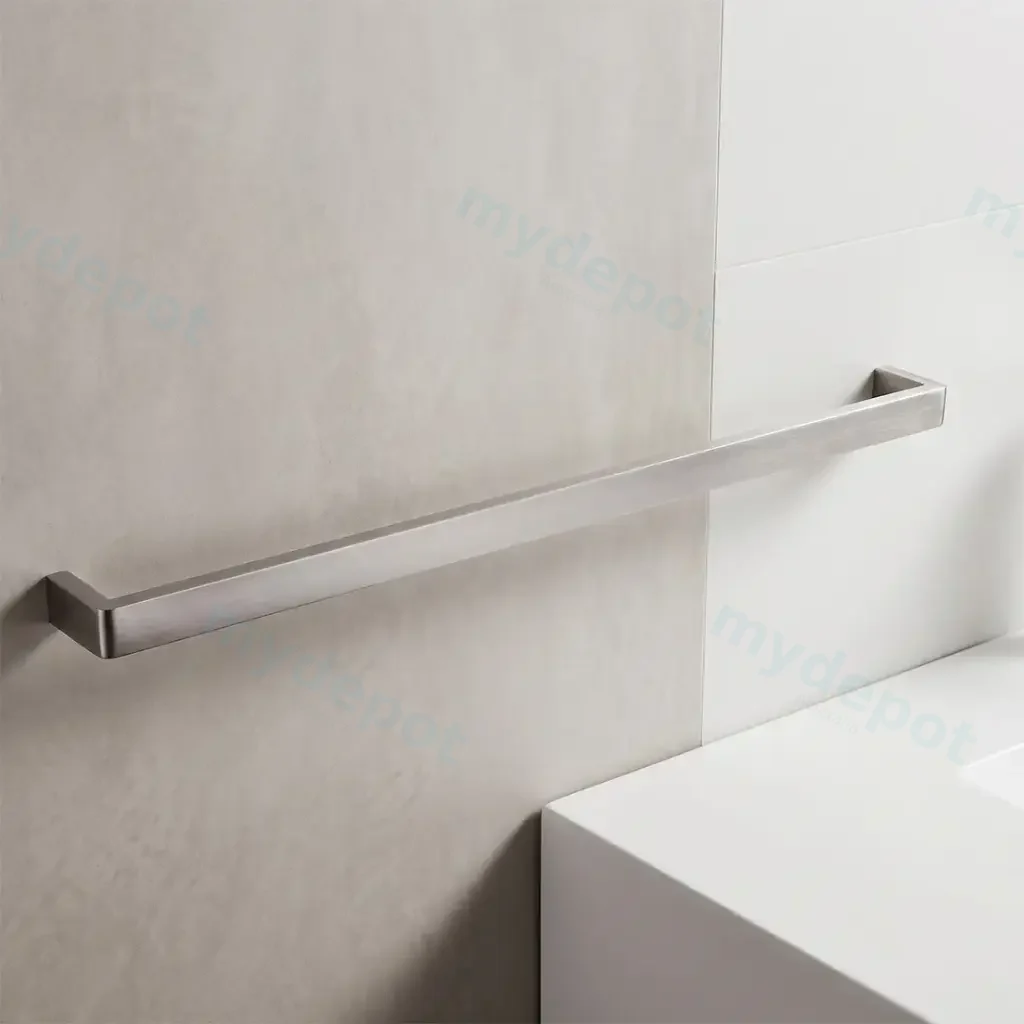 [41774] IVANO Series Brushed Nickel Single Towel Rail 800mm