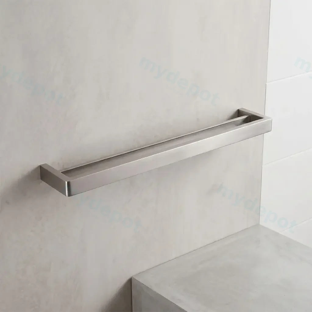 [41779] IVANO Series Brushed Nickel Double Towel Rail 600mm