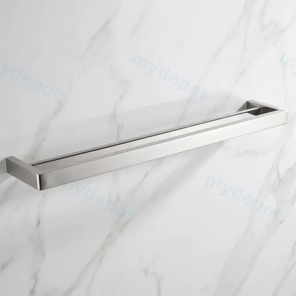 [41784] IVANO Series Brushed Nickel Double Towel Rail 800mm