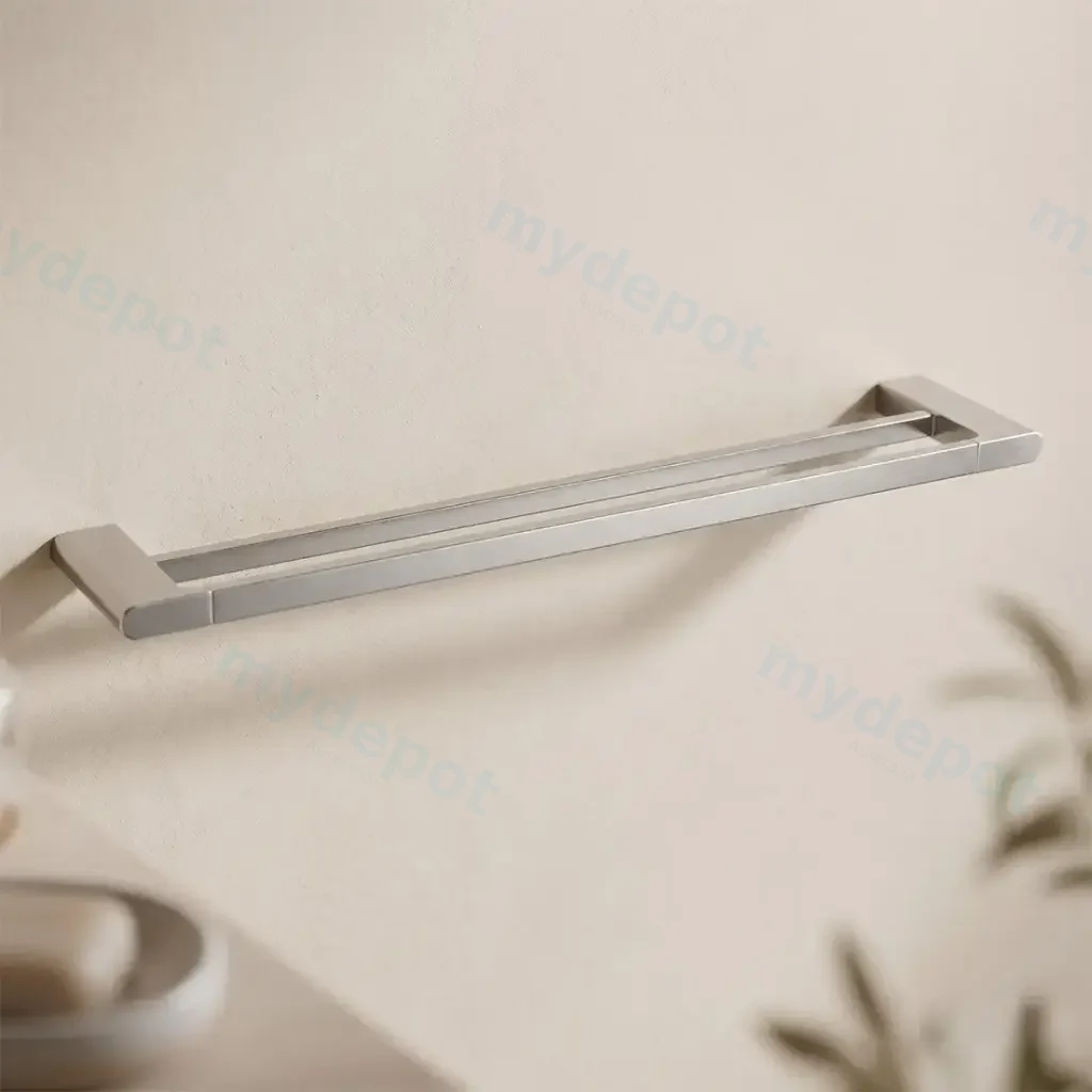 [41898] VOG Series Brushed Nickel Double Towel Rail 800mm