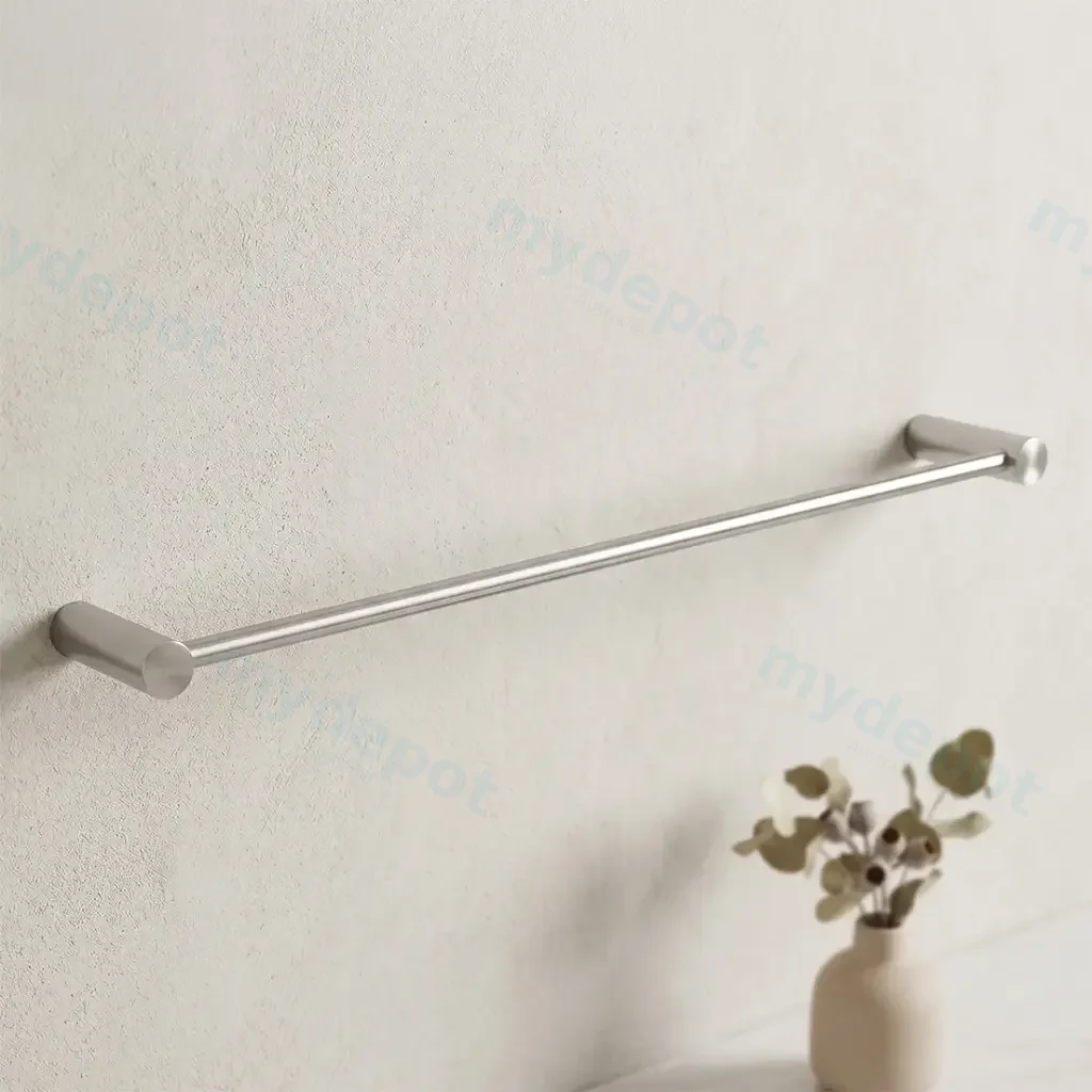 [42114] Brushed Nickel Single Towel Rail 600mm