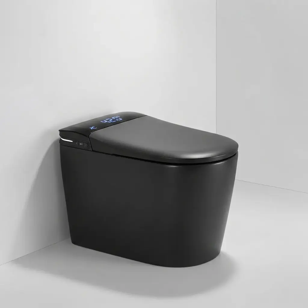 684*390*473mm Matte Grey Instant Heating Jet Siphon Type Flushing Smart Toilet